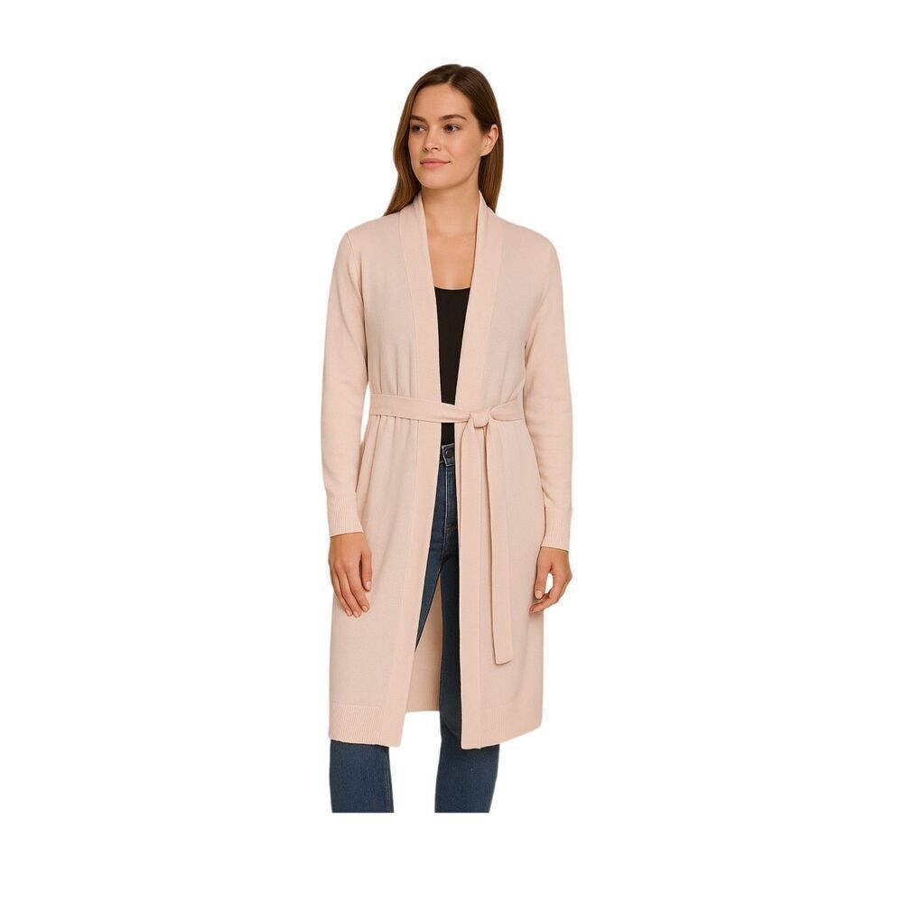 Twelfth Love size L pale pink long lagenlook cardigan.